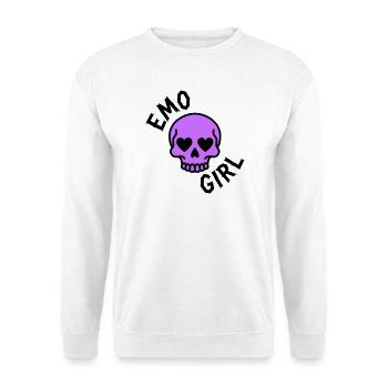 Emo Girl - Unisex Pullover - Weiß - Vorne