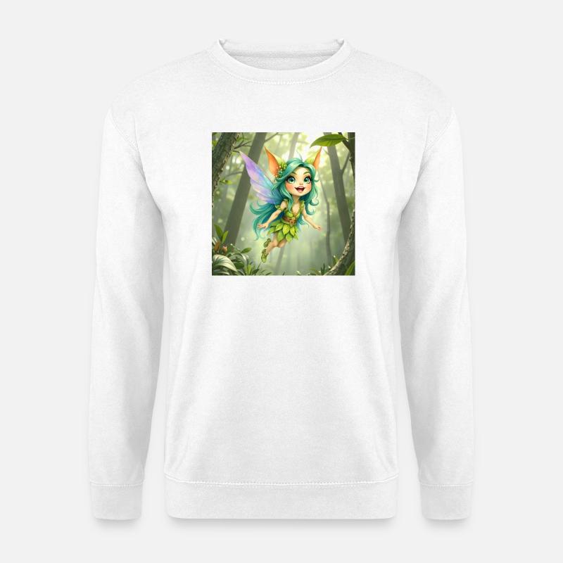 Fee des Smaragdwaldes - Unisex Pullover - Weiß
