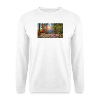 Sunlight in the autumn forest - Unisex Sweatshirt - white - Front