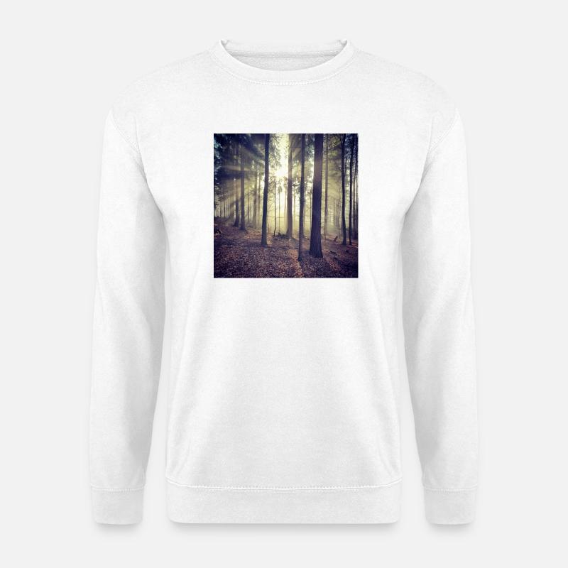 Sonnenstrahlen Waldlicht - Unisex Pullover - Weiß