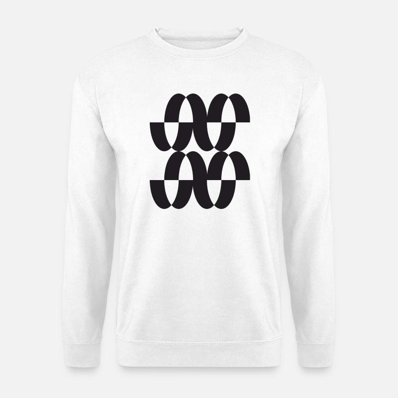 Motif d’orbite entrelacé - Sweat-shirt Unisexe - blanc