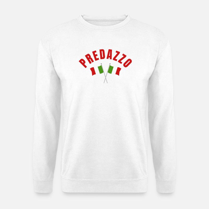 Drapeaux italiens de Predazzo - Sweat-shirt Unisexe - blanc