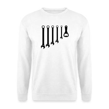 Jeu d’outils et ouvre-bouteille Craftsman - Sweat-shirt Unisexe - blanc - Devant