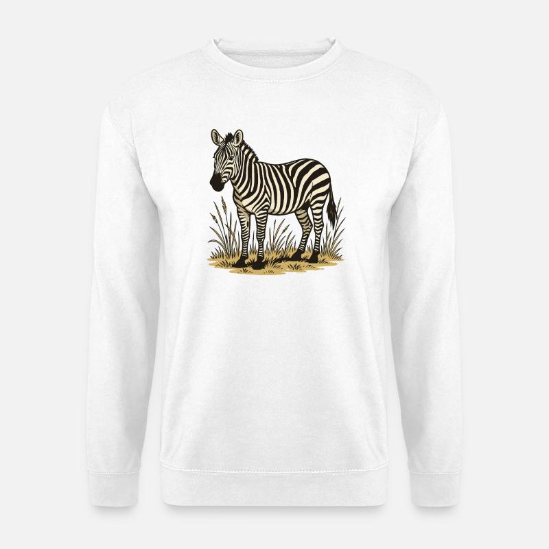 Zèbre - Sweat-shirt Unisexe - blanc