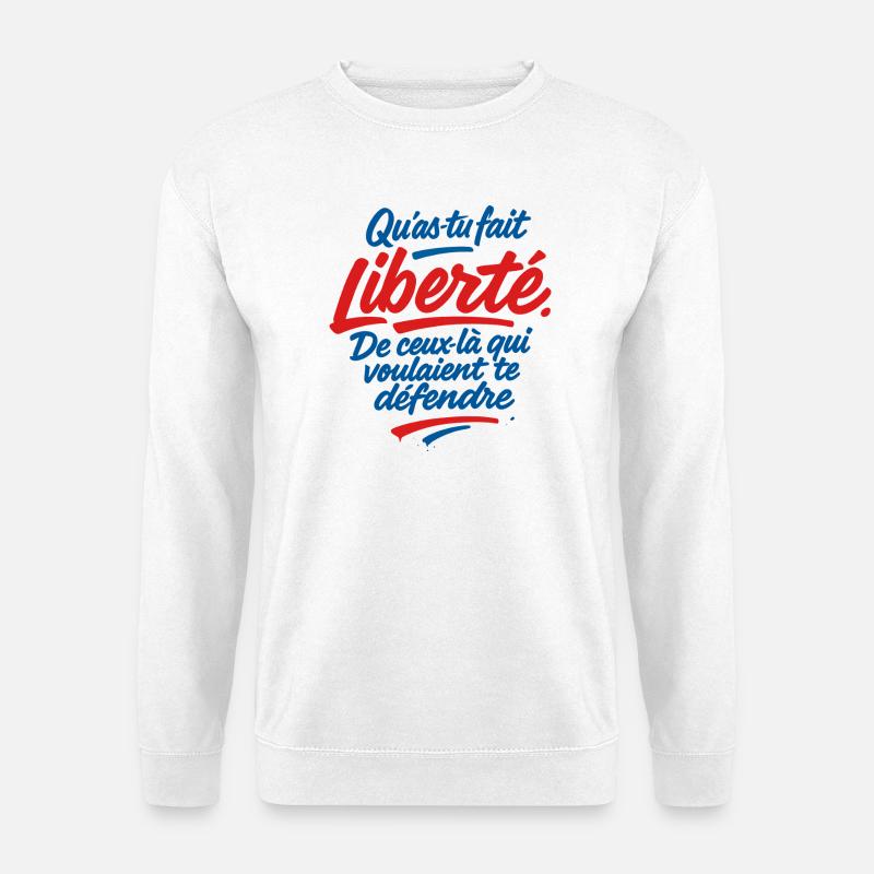 Liberté - Sweat-shirt Unisexe - blanc