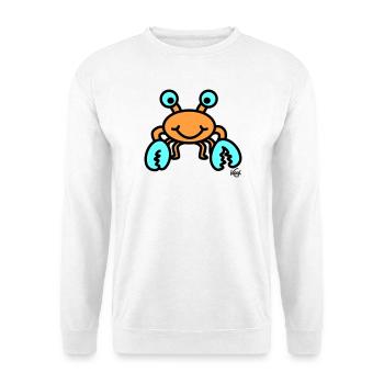Krebs groß - Unisex Pullover - Weiß - Vorne