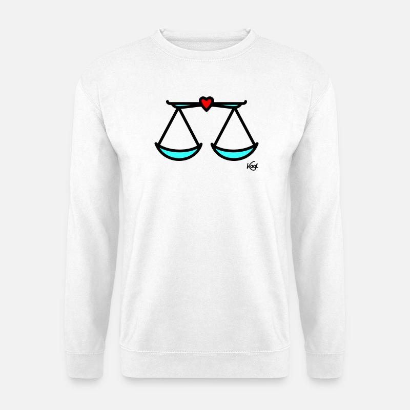 Waage groß - Unisex Pullover - Weiß