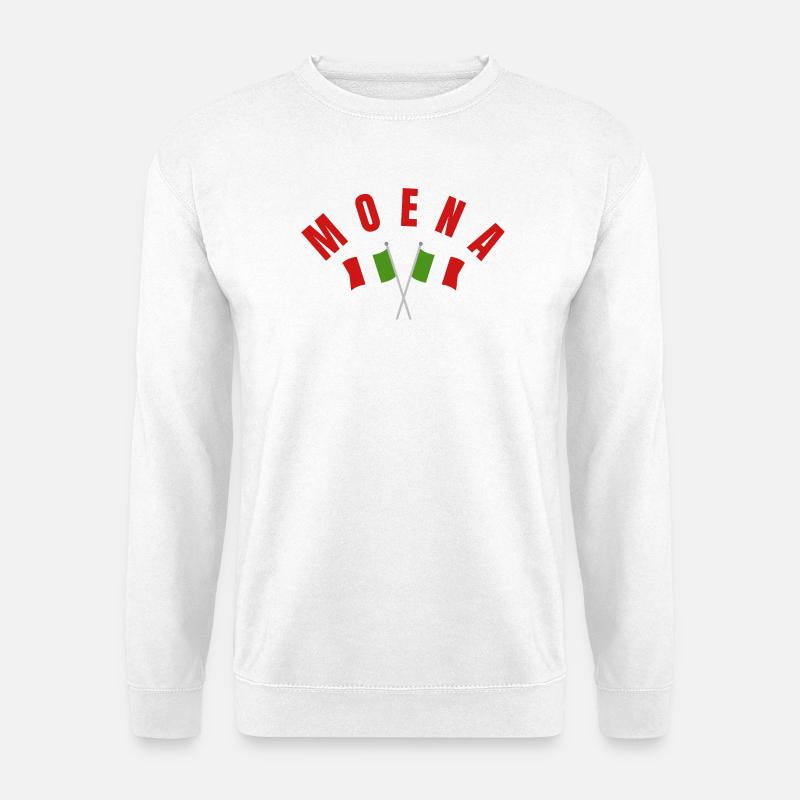Modena Italienische Flaggen - Unisex Pullover - Weiß