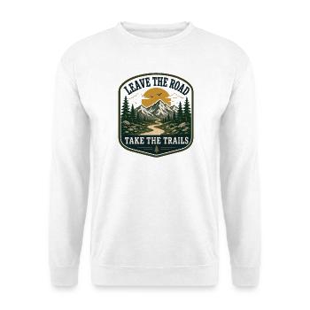 Verlassen Sie die Straße, nehmen Sie die Pfade - Unisex Pullover - Weiß - Vorne
