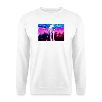 Neon Rift Psychédélique - Sweat-shirt Unisexe - blanc - Devant