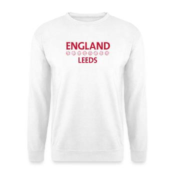 England Leeds Football Line - Unisex Sweatshirt - white - Front