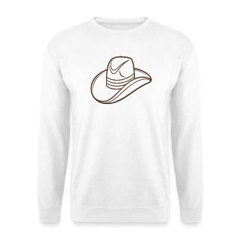 Cowboy hat - Unisex Sweatshirt - white - Front