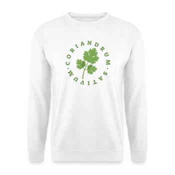Coriander Circular Leaf Emblem - Unisex Sweatshirt - white - Front