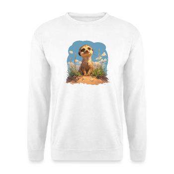 Meerkat Erdmännchen - Unisex Pullover - Weiß - Vorne