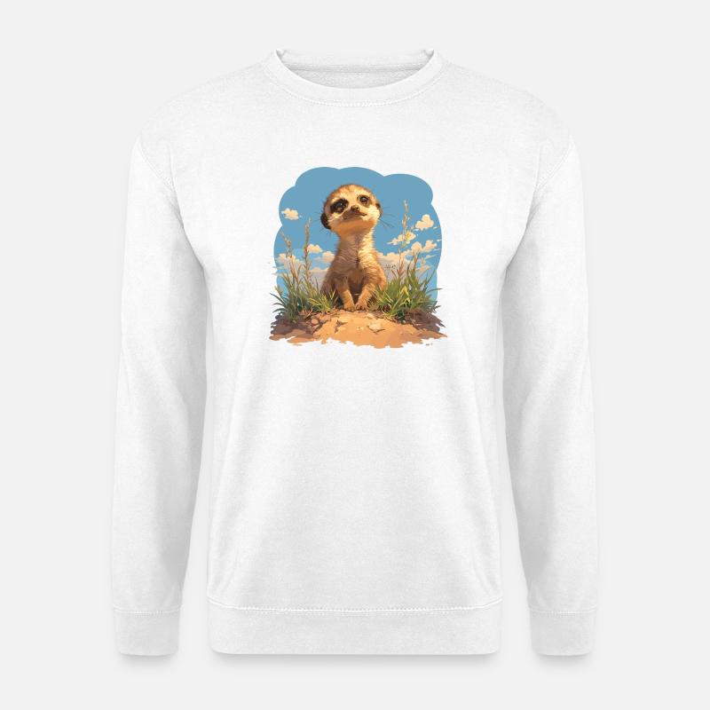 Meerkat Erdmännchen - Unisex Pullover - Weiß