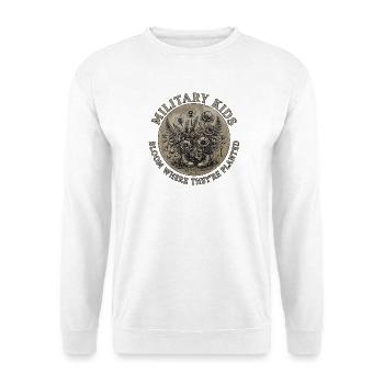 Militärkinder blühen dort auf, wo sie gepflanzt si - Unisex Pullover - Weiß - Vorne