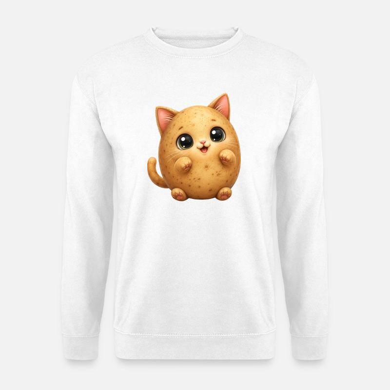 Cute Potato Cat - Unisex Pullover - Weiß