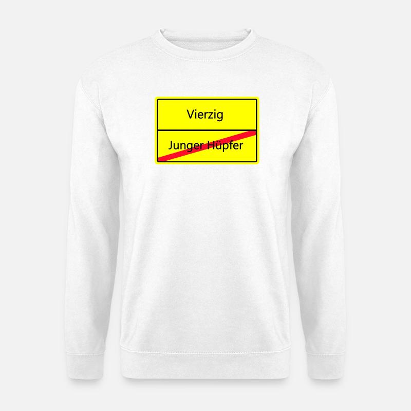 ortsschild_vierzig - Unisex Pullover - Weiß