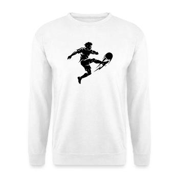 Footballer Silhouette - Unisex Sweatshirt - white - Front