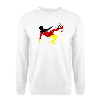 Retournée en pied aérien Allemagne Football - Sweat-shirt Unisexe - blanc - Devant