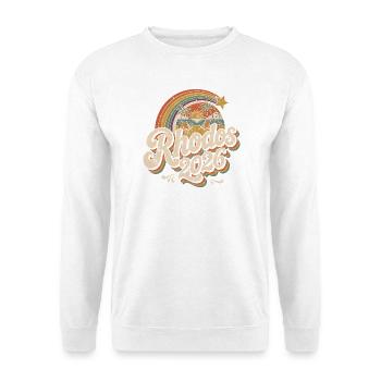 Rhodos 2026 Strand Retro - Unisex Pullover - Weiß - Vorne - Alina (178cm) & Michal (187cm)
