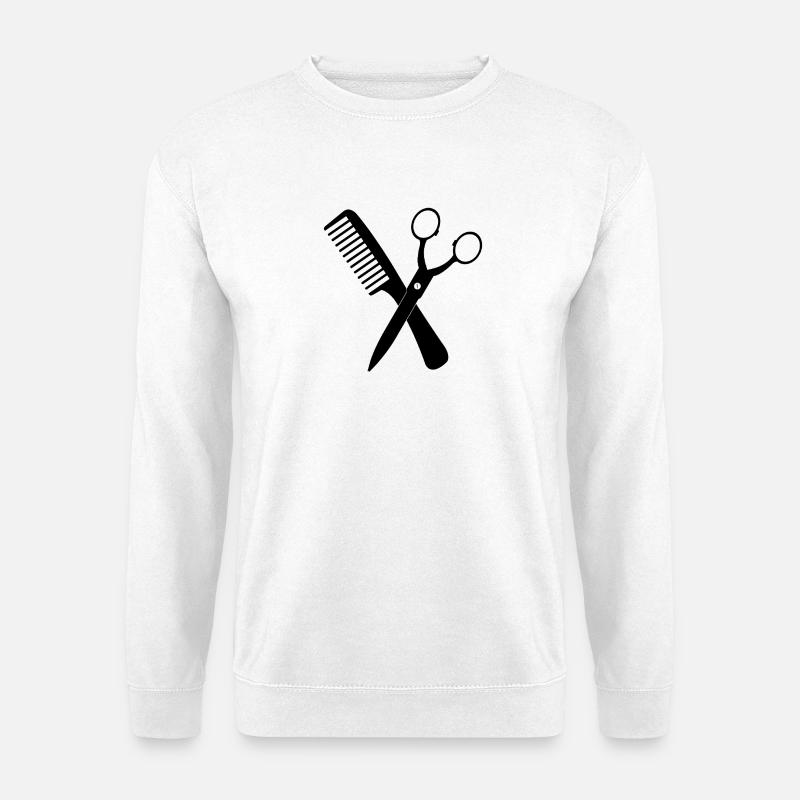 Ciseaux croisés - Sweat-shirt Unisexe - blanc