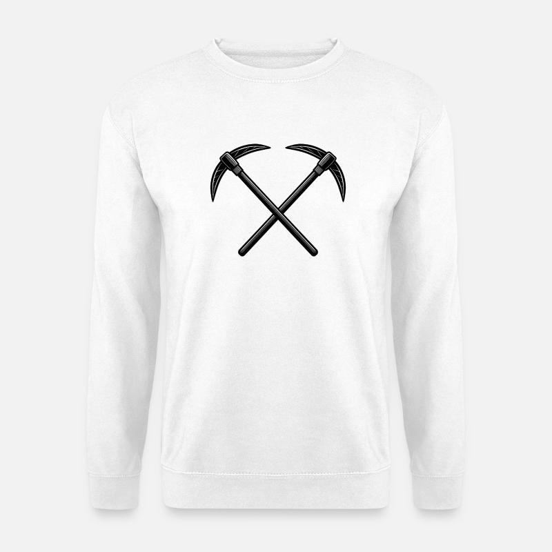 Cross Pickaxes - Unisex Sweatshirt - white