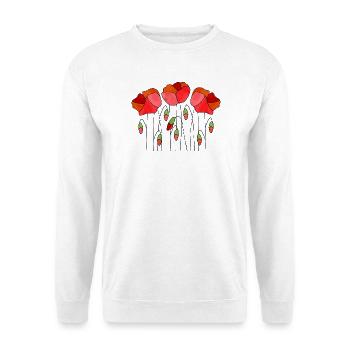 Fleur - Sweat-shirt Unisexe - blanc - Devant