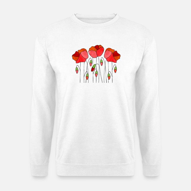 Fleur - Sweat-shirt Unisexe - blanc