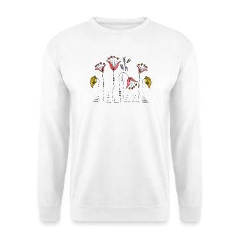 Fleur - Sweat-shirt Unisexe - blanc - Devant