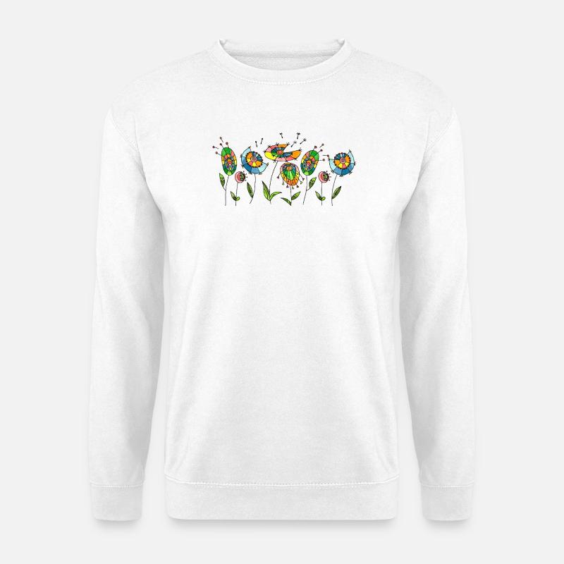 Fleur - Sweat-shirt Unisexe - blanc