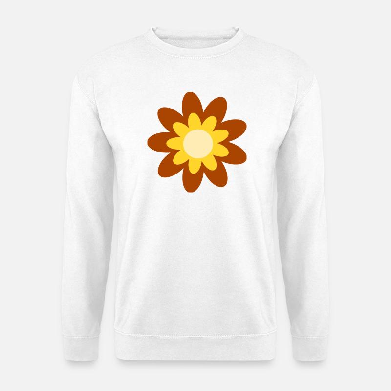 70s Flower Pattern Hippie Gift - Unisex Sweatshirt - white
