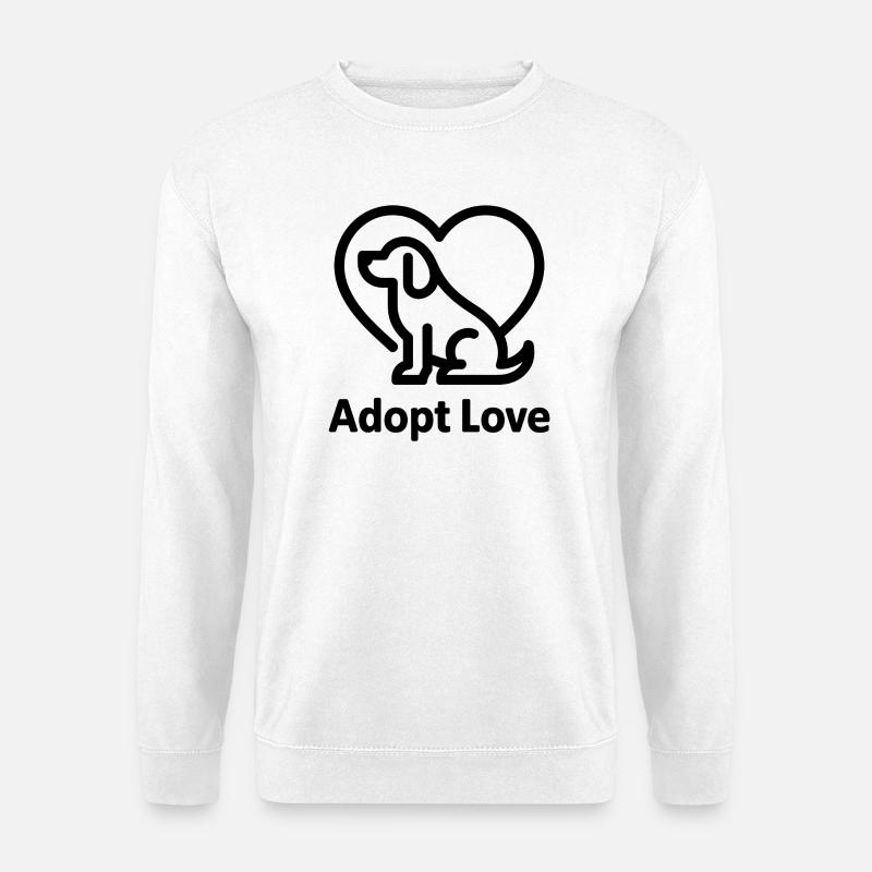 Adopt Love Pfotenherz - Unisex Pullover - Weiß