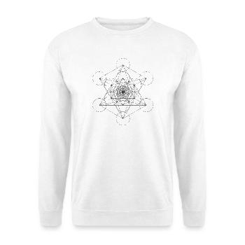 Cube de Metatron – Géométrie sacrée puissante - Sweat-shirt Unisexe - blanc - Devant