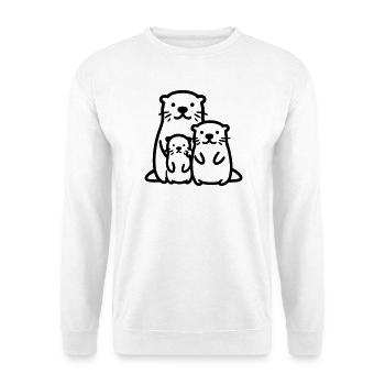 Loutre - Sweat-shirt Unisexe - blanc - Devant