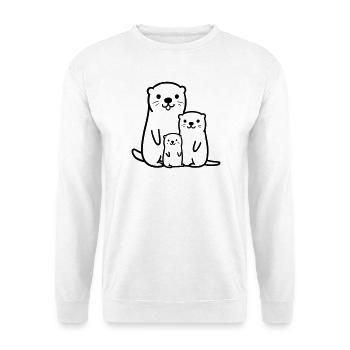 Loutre - Sweat-shirt Unisexe - blanc - Devant
