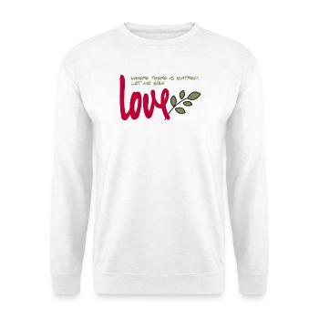 Laisse-moi semer l’amour - Sweat-shirt Unisexe - blanc - Devant