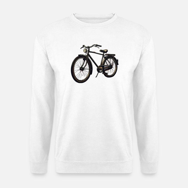 Retro Bicycle Silhouette - Unisex Sweatshirt - white
