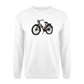 Silhouette de vélo vintage - Sweat-shirt Unisexe - blanc - Devant