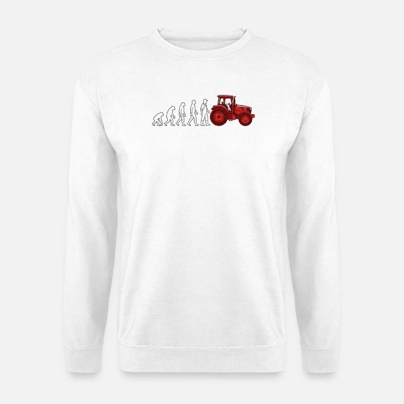 Evolution Farmer Farmer Traktor - Unisex Pullover - Weiß