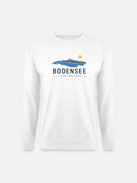 Bodensee Lieblingsort, Lake Constance Travel Desig - Unisex Pullover - Weiß