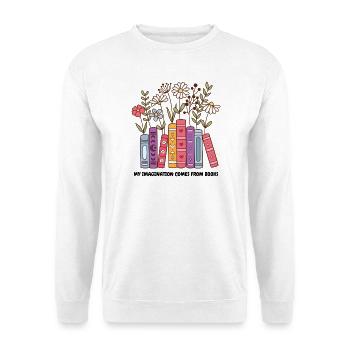 Flower Book Reading Magic - Unisex Sweatshirt - white - Front