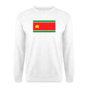 Drapeau de la Guadeloupe dans une étoile déchirée - Sweat-shirt Unisexe - blanc - Devant