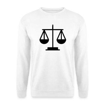 Jura Rechtsanwalt  Waage  Jurist Gericht Gesetz - Unisex Pullover - Weiß - Vorne
