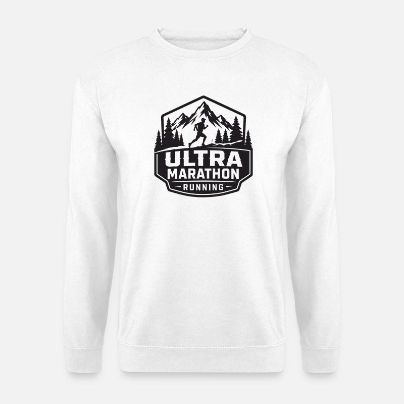 Insigne de Mountain Course d’Ultramarathon - Sweat-shirt Unisexe - blanc