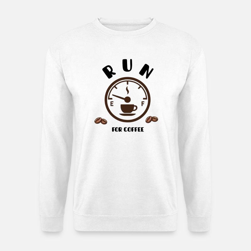 Coffee Pointer Dial Design - Unisex Sweatshirt - white