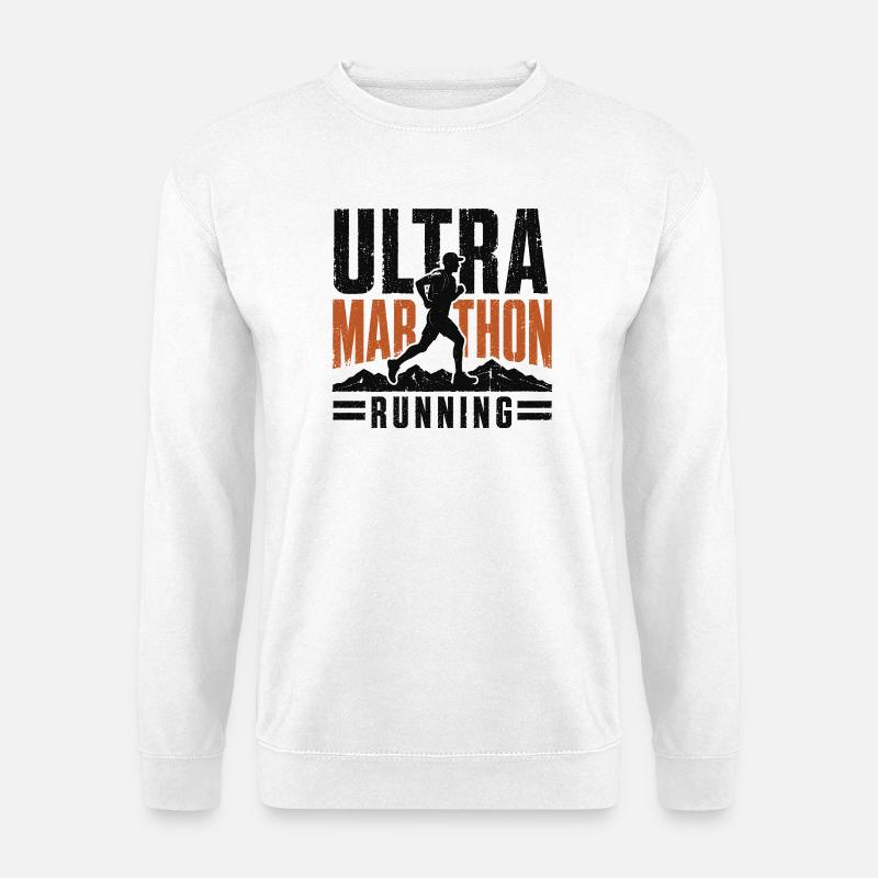 Ultra-Marathon-Lauf mit Stress - Unisex Pullover - Weiß