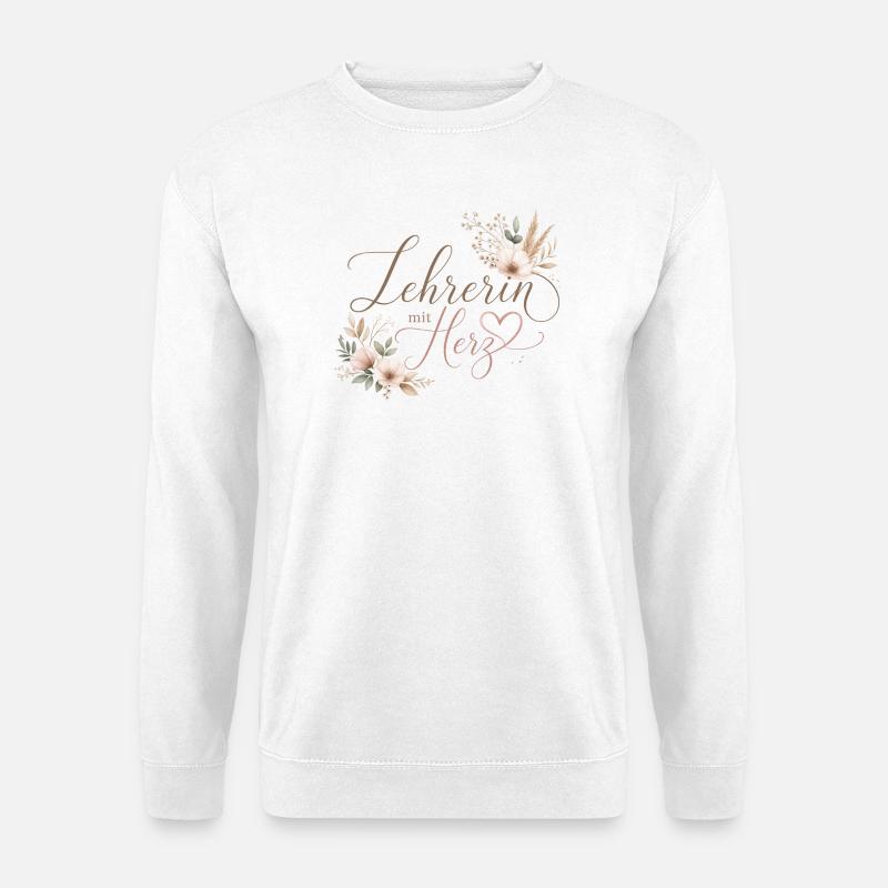 Lehrerin mit Herz!  - Unisex Pullover - Weiß