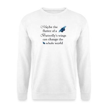 Butterfly wings, hand-drawn - Unisex Sweatshirt - white - Front