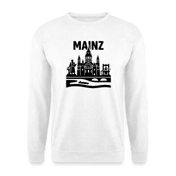 Monument de la Silhouette de Mayence - Sweat-shirt Unisexe - blanc - Devant